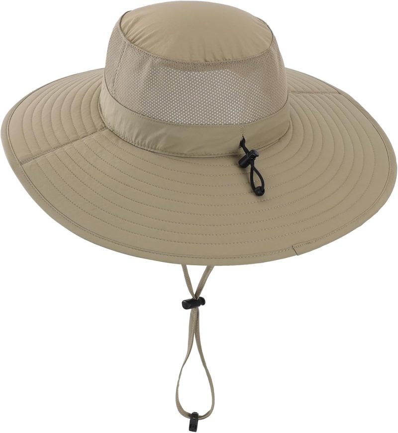 Mens Sun Hat Wide Brim Fishing Hat Foldable Large Brim UV Protection Sun Hat for Men Women Beach Gardening - Image 2