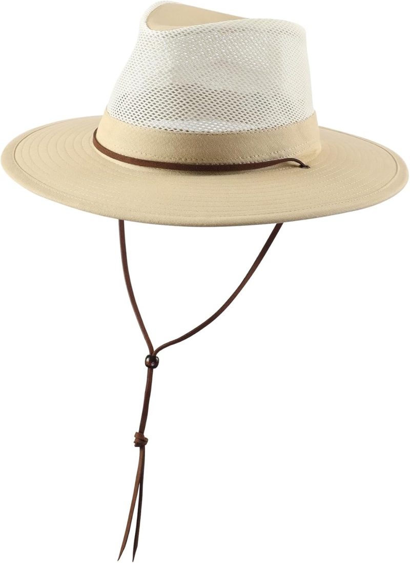 Cotton Summer Fedora Hat Wide Brim Sun Hats for Men Women   Sun Protection Cap for Fishing Hiking - Image 2