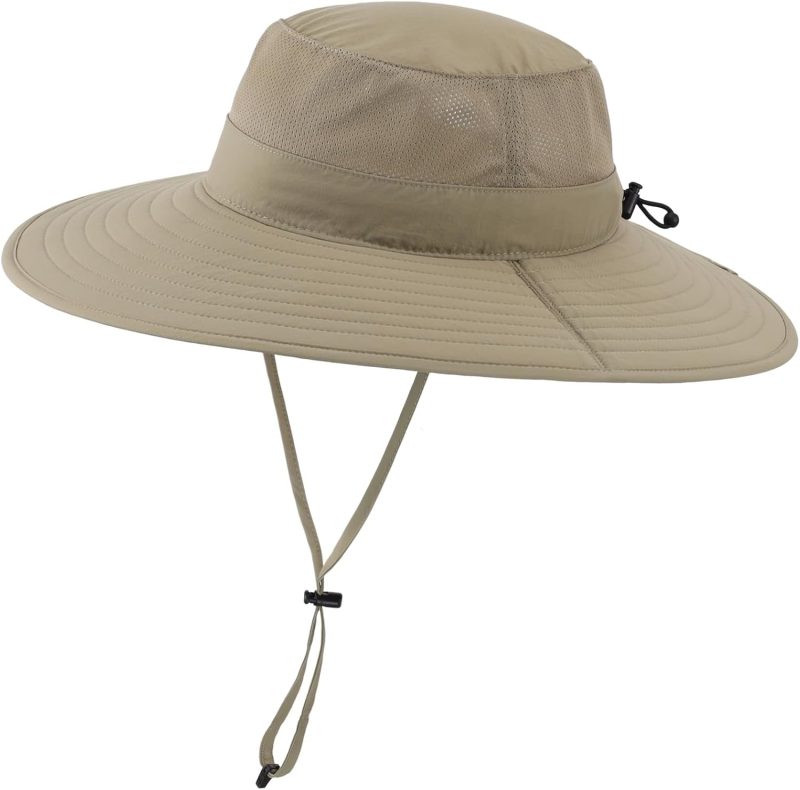 Mens Sun Hat Wide Brim Fishing Hat Foldable Large Brim UV Protection Sun Hat for Men Women Beach Gardening
