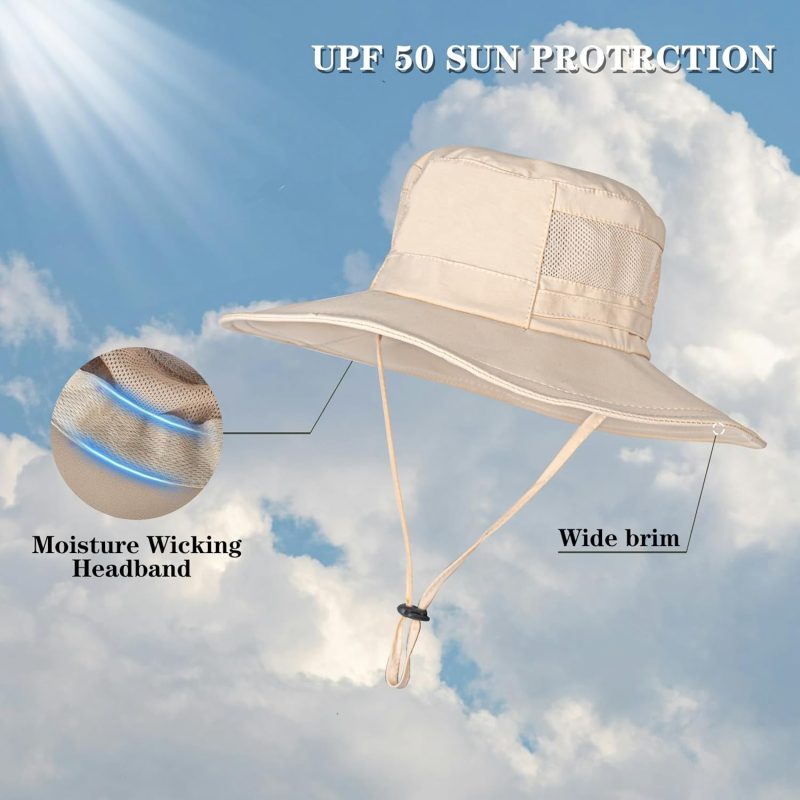 Sun Hat for Men/Women,   Fishing Hat,Waterproof Wide Brim Bucket Hat Foldable  Hat for Hiking Garden Safari Beach