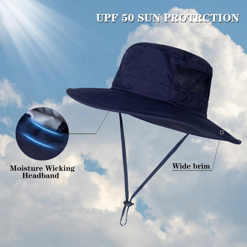 Sun Hat for Men/Women,   Fishing Hat,Waterproof Wide Brim Bucket Hat Foldable  Hat for Hiking Garden Safari Beach - Image 2